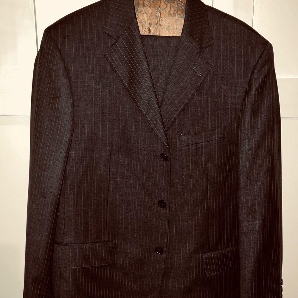 Hand Taylor Grey Pin Striped Suit